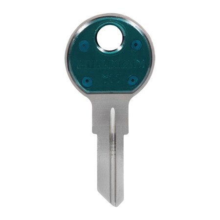Hillman Hillman 5969670 Colorplus Traditional Key House & Office Blank Single Sided Universal Key - Green & Silver; Pack of 5 5969670